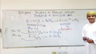 Acidity of Terminal Alkynes Formation of Acetylide Ions and their Alkylation [upl. by Ateekal]