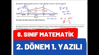 8 Sınıf Matematik Uygulamaları 2 Dönem 1 Yazılı Soru Ve Açıklamalı Çözümleri [upl. by Emil165]