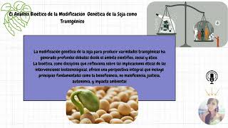 MODIFICACIÓN GENETICA DE LA SOJA COMO ALIMENTO TRANSGENICO CURSO DERECHO Y BIOTECNOLOGIA [upl. by Aramoiz]