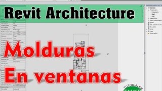 COMO HACER MOLDURA  CORNISA  EN VENTANA Revit Architecture [upl. by Hazeefah]