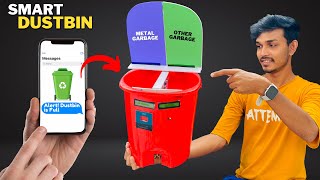 Smart Dustbin  IOT Based Arduino Project  Automatic SMS Sender  Best science Project [upl. by Sadye]