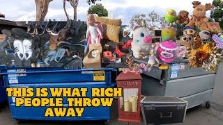 DUMPSTER DIVING  YOU WONT BELIEVE WHAT RICH PEOPLE TOSSED IN THIS DUMPSTERS [upl. by Bergeman391]