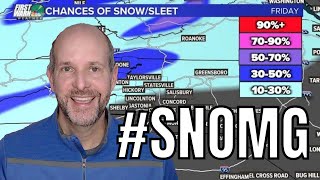 Snow possible in Charlotte North Carolina area Friday [upl. by Jenny562]