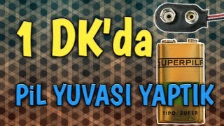 9V PİL YUVASI YAPIMI BASİT [upl. by Jolee152]