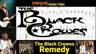 Remedy  The Black Crowes  Guitar  Bass TABS Lesson [upl. by Enilada]