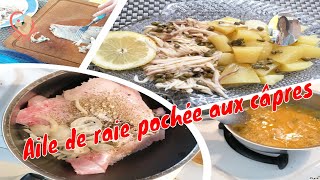 Aile De Raie Pochée Avec Jus Beurre Salé Vinaigre [upl. by Fox]