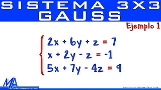 GAUSS JORDAN paso a paso  Sistema de ecuaciones 3x3 [upl. by Calhoun]