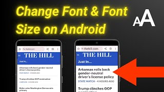 How to Change the Font amp Font Size on Your Android Device [upl. by Liederman]