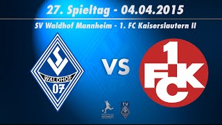 SV Waldhof Mannheim 07 vs 1 FC Kaiserslautern II 27 Spieltag 1415 [upl. by Noelc]