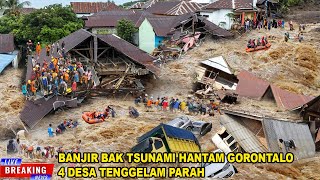 BANJIR BAK TSUNAMI  BANJIR AIR BAH MENDADAK HANTAM 4 DESA BONE BOLANGORATUSAN WARGA DIUNGSIKAN [upl. by Reiser683]