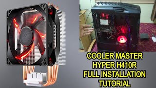 COOLER MASTER HYPER H410R COMPLETE INSTALLATION Performance comparison and heat test [upl. by Esmond]