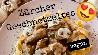 Veganes Zürcher Geschnetzeltes 🌱Rezept I einfach und lecker [upl. by Allain]