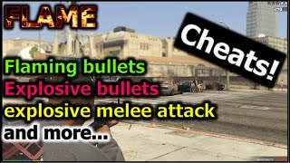 GTA 5  Cheats  flaming bullets explosive bullets explosive melee attack and more [upl. by Jacki]