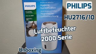 Philips Luftbefeuchter 2000 Serie HU271610 Unboxing [upl. by Maddy629]