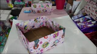 How to turn a Box into a Gift Basket  Great for All Gift Making Ideas How To Wrap a Box  giftbox [upl. by Ylus427]