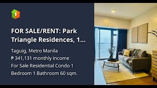 FOR SALE Park Triangle Residences 1 Bedroom Unit [upl. by Lebama753]