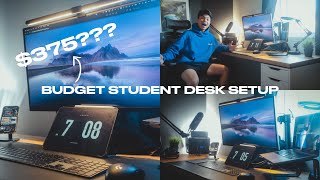 BUDGET STUDENT DESK SETUP TOUR  Minimal amp Efficient [upl. by Ennyletak]