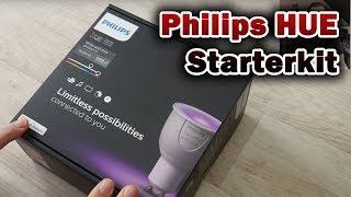 Philips Hue White amp Color Ambiance GU10 LED Lampe Starter Set inkl Bridge Deutsch 4K [upl. by Adora230]