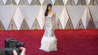 Sofia Boutella 2017 Oscars Red Carpet [upl. by Ennahoj]