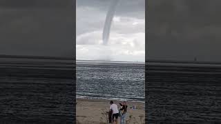 Une impressionnante trombe marine a été observée au large de Quiberon Morbihan ce samedi [upl. by Valerian588]