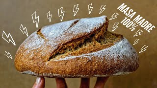 Cómo HACER PAN CON MASA MADRE Integral😍 Receta MUY FÁCIL🚀 [upl. by Tad]