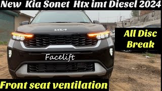 New Sonet 2024 Htx imt Diesel Facelift WalkAround Review in Details kiasonetfacelift [upl. by Jarrad510]