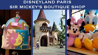 DISNEYLAND PARIS SHOPS  Sir Mickeys Boutique Merchandise [upl. by Anton]