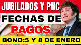 ✅ FECHAS de PAGOS del BONO Anses Enero 2024Cuánto COBRÓ en Enero 2024 👉 JUBILADOS Y PENSIONADOS [upl. by Haras]