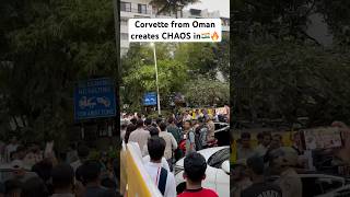 corvette c7 from Oman creates CHAOS in Bangalore 🇮🇳🔥shorts shortvideo chevrolet corvette [upl. by Einniw]