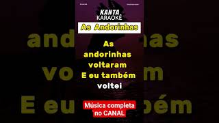 Karaoke AS ANDORINHAS Trio parada Dura shorts karaokê trioparadadura karauke playbacksertanejo [upl. by Prestige30]