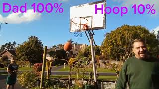 Dad breaks hoop like shaquilleoneal [upl. by Jarib412]