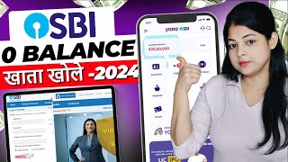 SBI Account Opening Online 2024  SBI Zero Balance Account Opening Online  Yono SBI Account Opening [upl. by Nahpos]