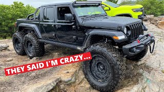 Taking My NEW 130000 6X6 Gladiator To A JEEP ROCK CRAWLING EVENT They Said Im quotCRAZYquot [upl. by Lust914]