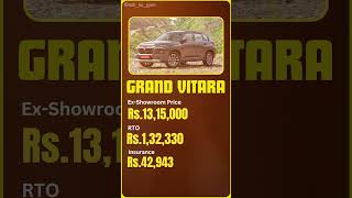 Maruti Grand Vitara CNG Base Model OnRoad Price in India 2024 CNGSUV MarutiSuzuki [upl. by Dafna]