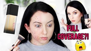 Does it Really Cover NEW HUDA BEAUTY FAUX FILTER FOUNDATION Review amp Demo AcneFair Skin [upl. by Neehcas]