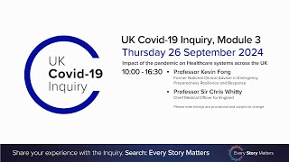 UK Covid 19 Inquiry  Module 3 Hearing  26 September 2024 AM [upl. by Junius]