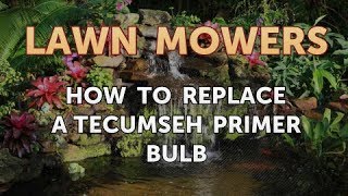 How to Replace a Tecumseh Primer Bulb [upl. by Einnaffit803]