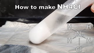 How to make Ammonium Chloride for Wood Burning at home Reaction NH4OH  HCl  DIY NH4Cl [upl. by Lorrin]