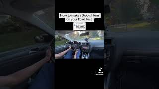 How to make a 3point turn drivinglessons shorts trending tips roadtest roadto1k [upl. by Hope184]