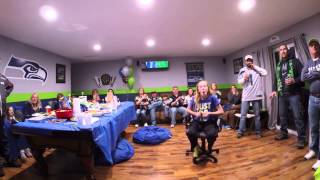 Seahawks fan reaction Super Bowl 49 [upl. by Adna]