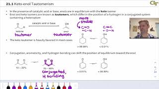 KetoEnol Tautomerism [upl. by Artkele]