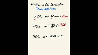 Prozentrechnen mathe mathetipps mathegym lerntipps prozentrechnung prozentrechner prozent [upl. by Artemahs]