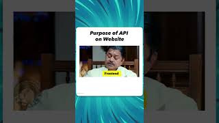 What is the Purpose of API on Website   Shorts [upl. by Douville]