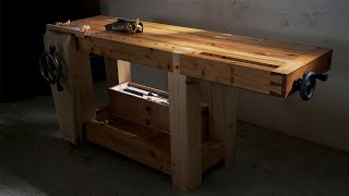 Roubo Workbench 100 years old beams [upl. by Shepley]