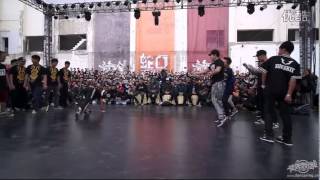 JAPAN BBOY ISSEI KAKU SHIGEKIX WING ZERO VS COFFEE COLA  HUSTLE amp FREEZE 2014 [upl. by Alhahs]