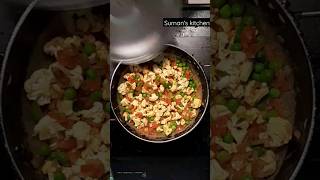 Paneer Flower Vatana bhaji  cauliflower paneer recipe  viral youtubeshorts [upl. by Enyale272]