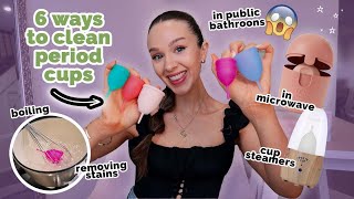 6 ways to clean your period cup  Wash boil steam microwave UV light remove stains [upl. by Antoinette]