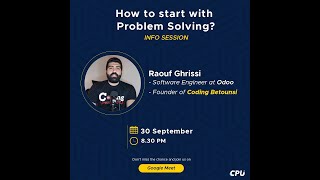 Problem Solving Part 1  Raouf Ghrissi owner of Coding BeTounsi [upl. by Ofilia]