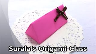 Origami  Triangle prism Box  종이접기  삼각형 상자 [upl. by Osrock]