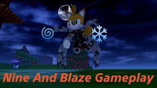 Roblox Sonic Game Nine And Blaze Gameplay [upl. by Humpage]